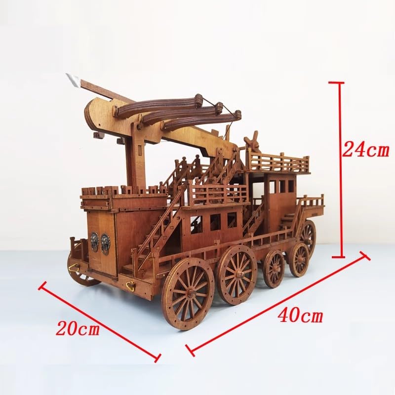 Crossbow Chariot Chines Three Kingdoms Weapons Large scale Chinese style ancient siege vehicle model Wooden Tabletop Game Toy Retro Adult Birthday Gift