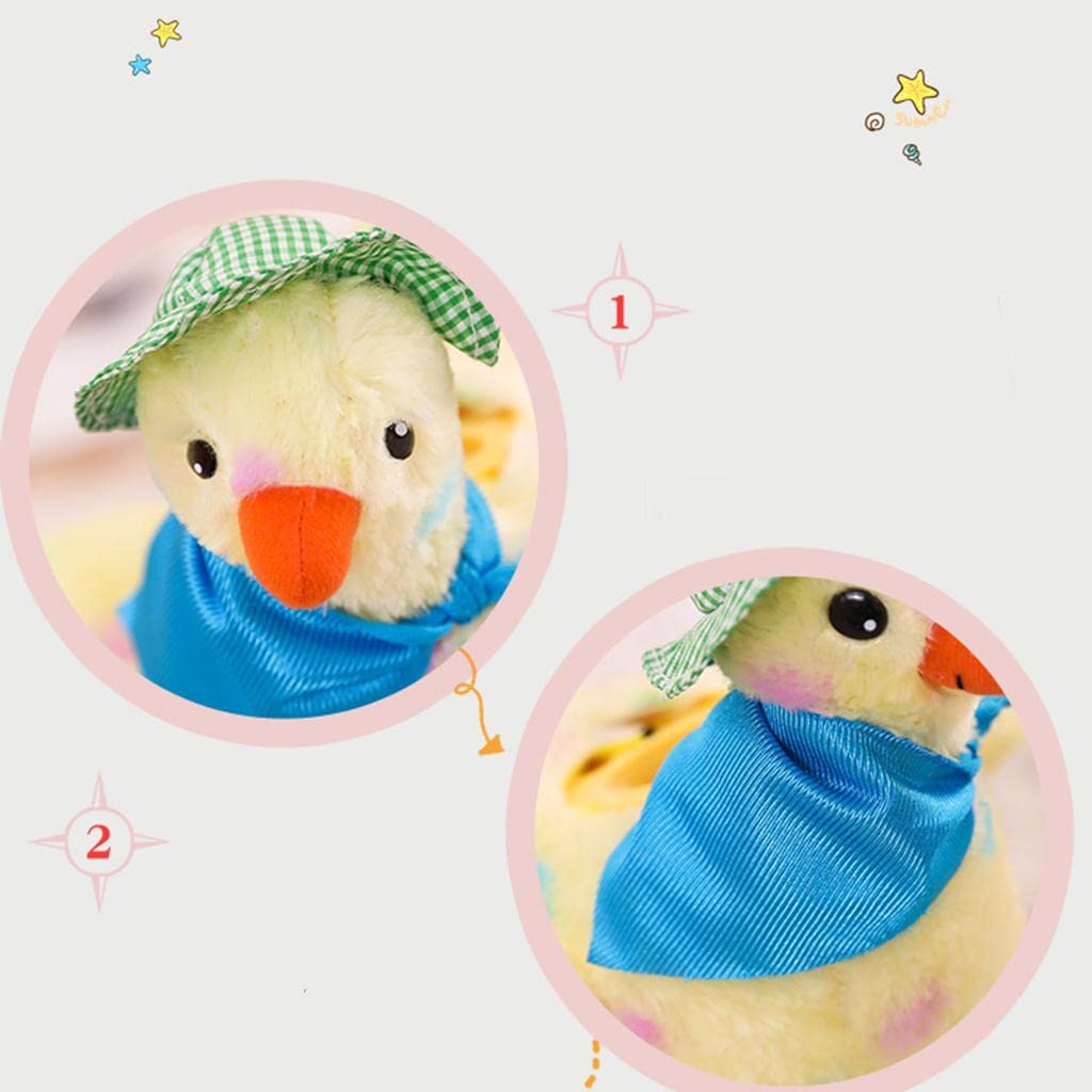 DuskHaven Electric Doll Hen Dancing Stuffed Animal Egg Laying Toy Interactive Suitable for Kids Educational Birthday, Yellow