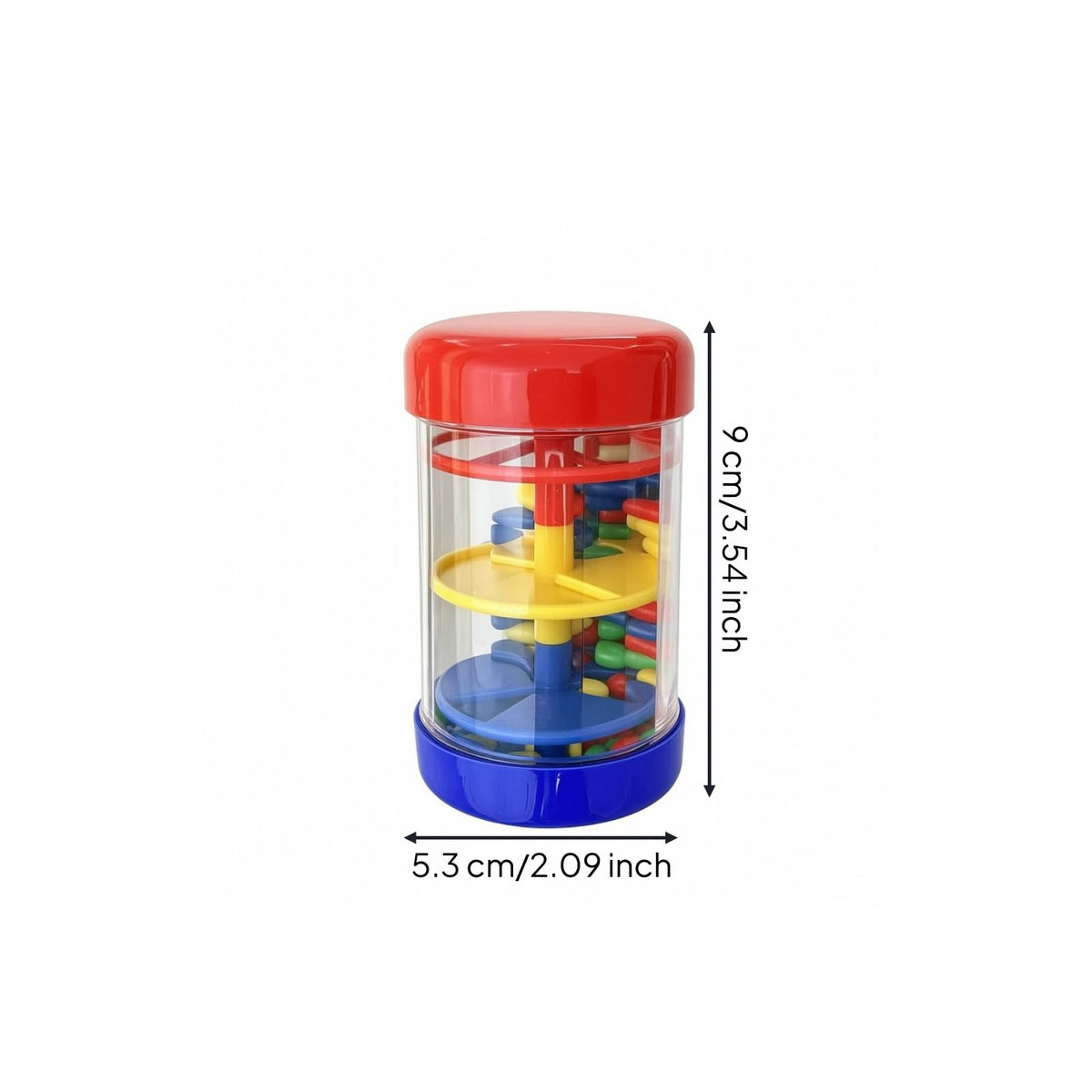 Rainfall Tube Child-Friendly Rain with Internal Beads Transparent Early-Learning Audiovisual Toy for Children, Young Children, Quiet Time, 9CM