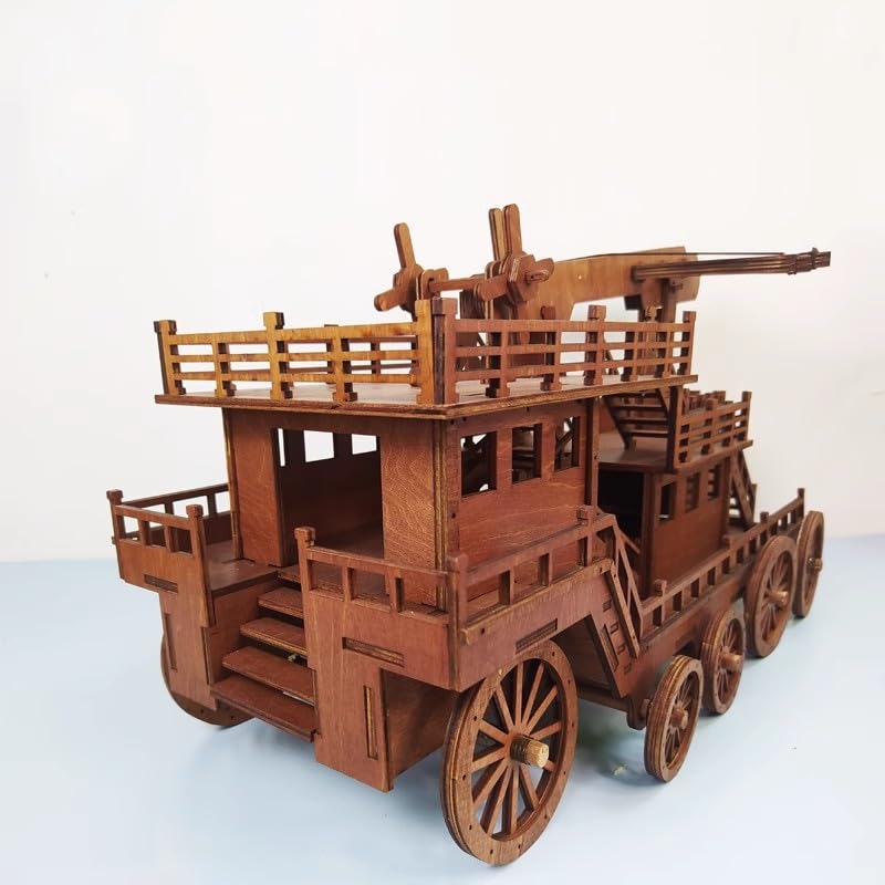 Crossbow Chariot Chines Three Kingdoms Weapons Large scale Chinese style ancient siege vehicle model Wooden Tabletop Game Toy Retro Adult Birthday Gift