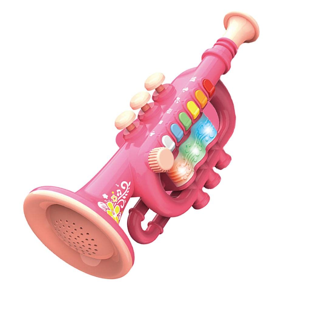 Musical Instrument Toys and Lights, Simulation Saxophone/Trumpet/Clarinet, Trumpet Red