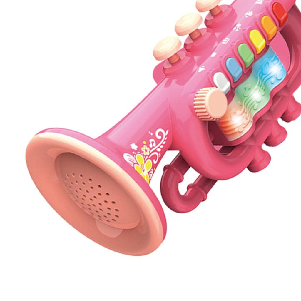 Musical Instrument Toys and Lights, Simulation Saxophone/Trumpet/Clarinet, Trumpet Red