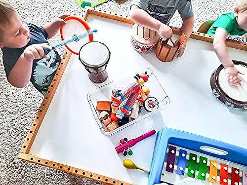 NILO N51 Play Kid's Table Compatible with Legos, Duplo, Trains, Games, Building, Lincoln Logs Safe Fun for Children Educational Toy Board Durable (Accessory Holes, 32x48x20)
