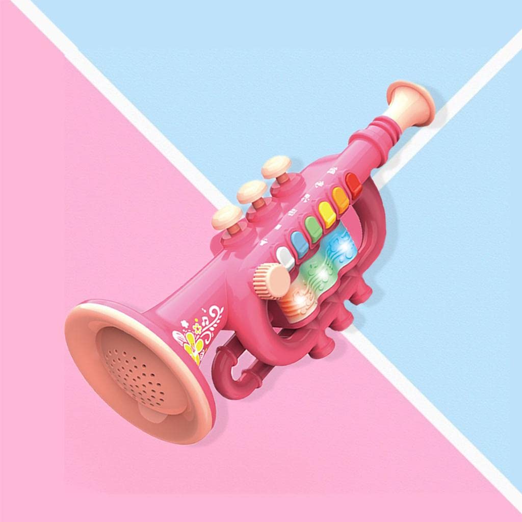Musical Instrument Toys and Lights, Simulation Saxophone/Trumpet/Clarinet, Trumpet Red