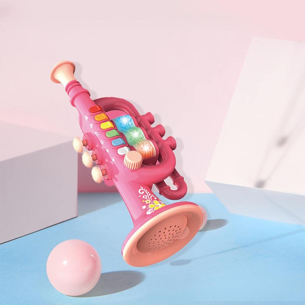 Musical Instrument Toys and Lights, Simulation Saxophone/Trumpet/Clarinet, Trumpet Red