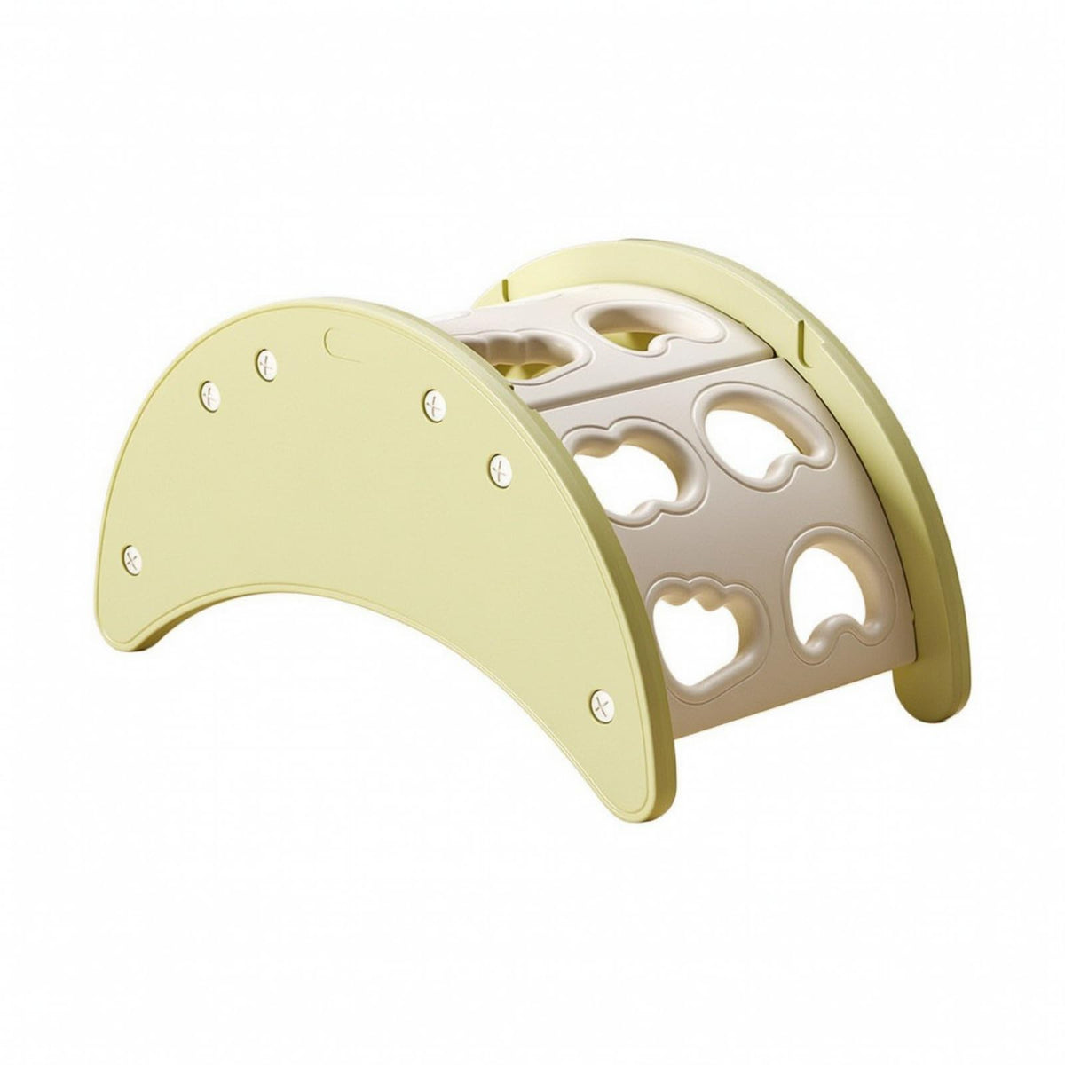 Simhoa Moon-Shaped Rocking Arch | Climbing Arch, Developmental Learning, Toy, for Playroom, Nursery, Kids, White