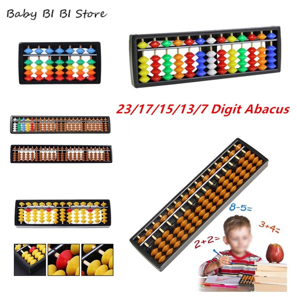 15 Digits 7-23 Standard Sticks Abacus Calculator Counting Math Tool Beginners Caculating Toys