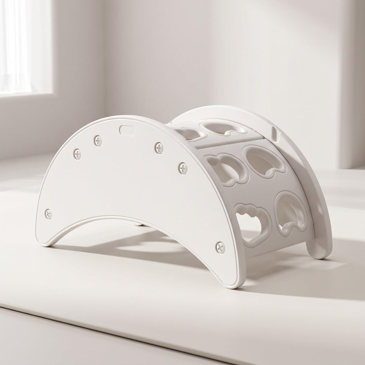 Smooth ClimbingArch | Compact Freestanding Design, Moon-Shaped, Toy, for Playroom, Nursery, White