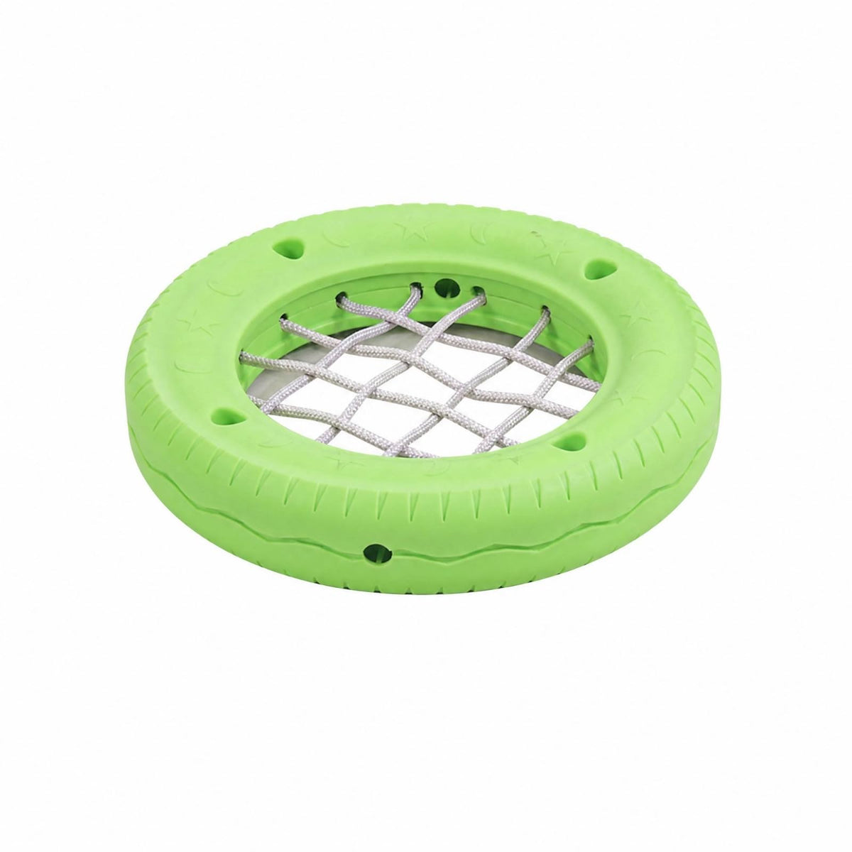 Tire Toy with Center Net Non Slip Balance Stepping Blocks Young Child Toys Kids, Young Children, Playgrounds, Green