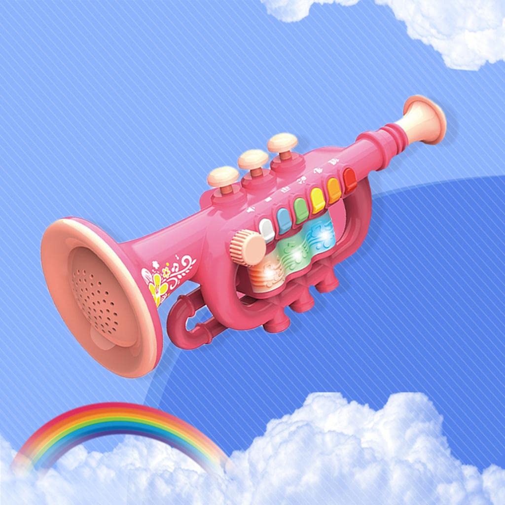 Musical Instrument Toys and Lights, Simulation Saxophone/Trumpet/Clarinet, Trumpet Red