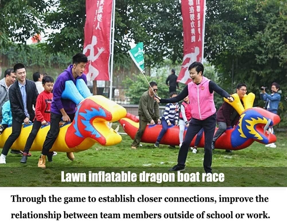 Sports Toys Inflatable Dragon Boat for Field Day Games Team Building Games Inflatable Dry Land Dragon Boat Land Dragon Boat