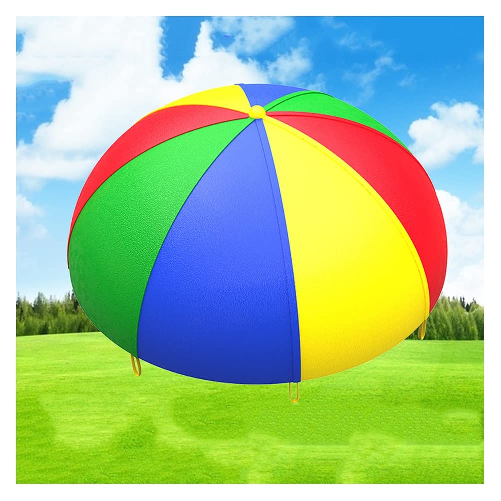 1-12M Kindergarten Rainbow Parachute Toy, Kids Balance Coordination Teamwork Game Gymnastics Parachute, Lightweight and Easy to Operate (Size : 12m/39.37ft)