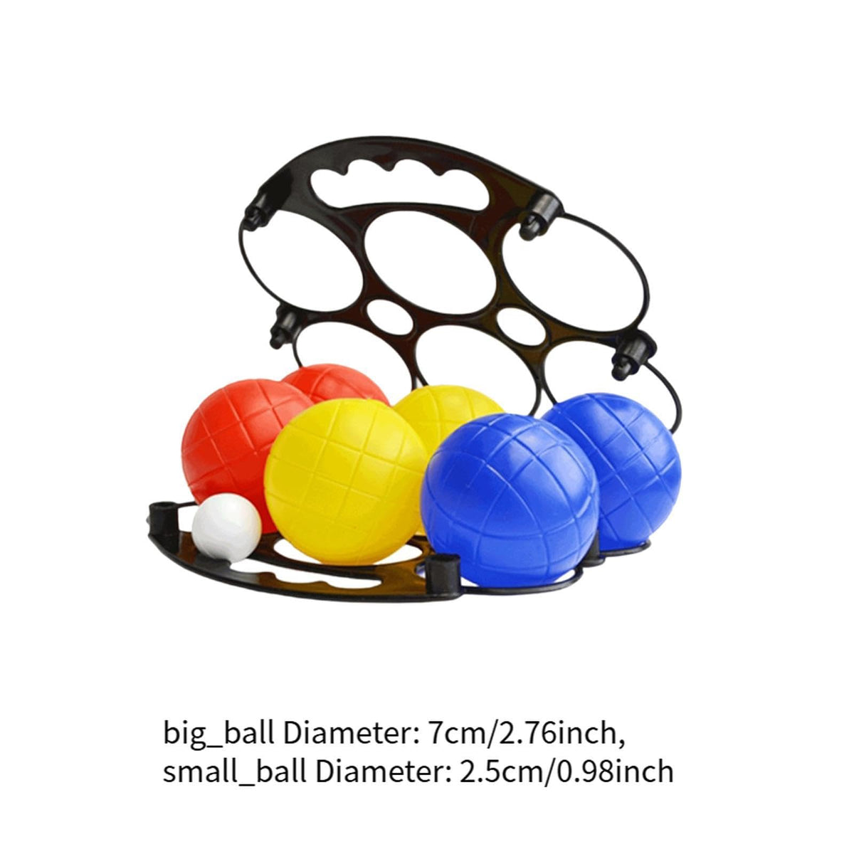 7 Pieces Petanque Balls Set Bocce Balls Water Filled Boules Games Portable Carry Basket Supplies Lightweight Toys for Suitable for