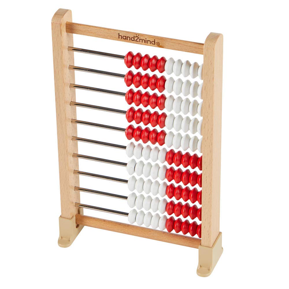hand2mind Mini 100-Bead Wooden Rekenrek, Set of 25