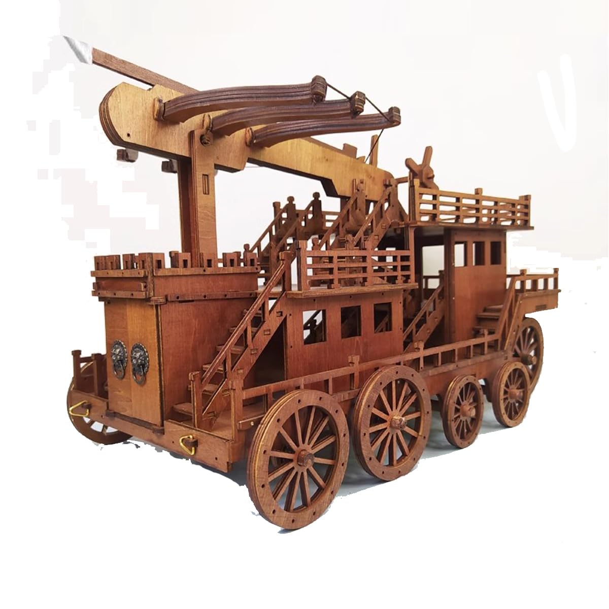 Crossbow Chariot Chines Three Kingdoms Weapons Large scale Chinese style ancient siege vehicle model Wooden Tabletop Game Toy Retro Adult Birthday Gift