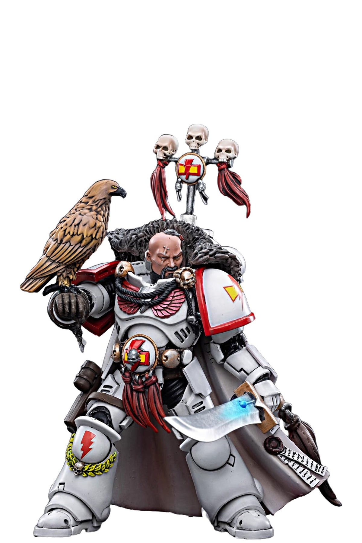 JOYTOY White Scars Assault Intercessor Warhammer 40K 1/18 Action Figures White Scars Assault Intercessor 4PCS Collectible Model 4.8Inch Artifacts Birthday Gifts