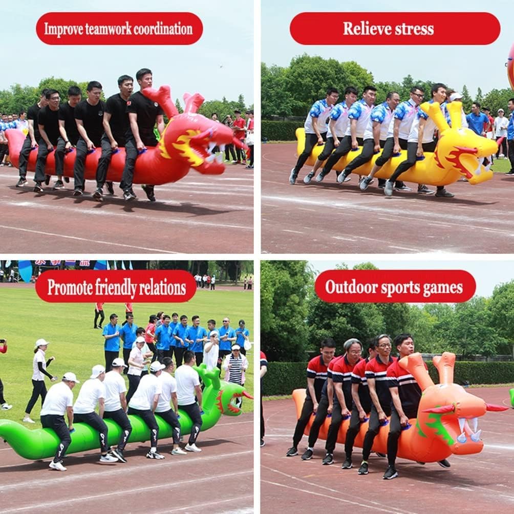 Lawn Inflatable Dragon Boat Racing Game, Indoor and Outdoor Games and Sports Toys Promote Teamwork, Socialising