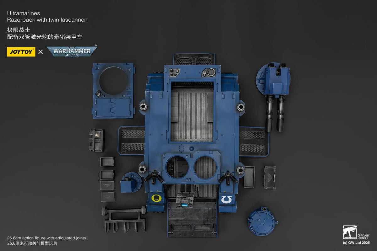 JOYTOY Warhammer 40K: Ultramarines Razorback with Laser Cannon Twin Action Figure 1:18 Scale