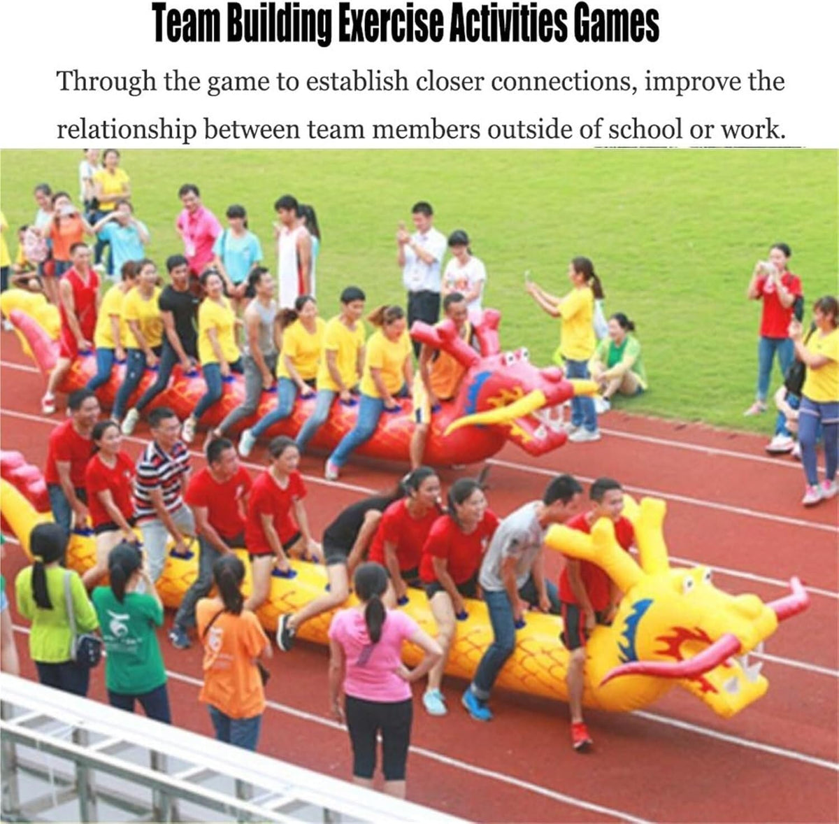 Multiplayer Lawn Games Inflatable Toys Outdoor Carnival Party 2 Sets(4 Seats)
