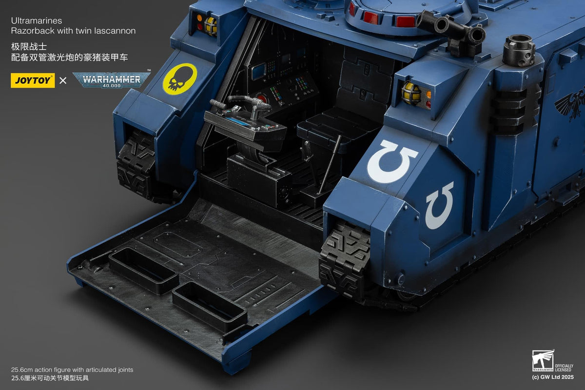 JOYTOY Warhammer 40K: Ultramarines Razorback with Laser Cannon Twin Action Figure 1:18 Scale