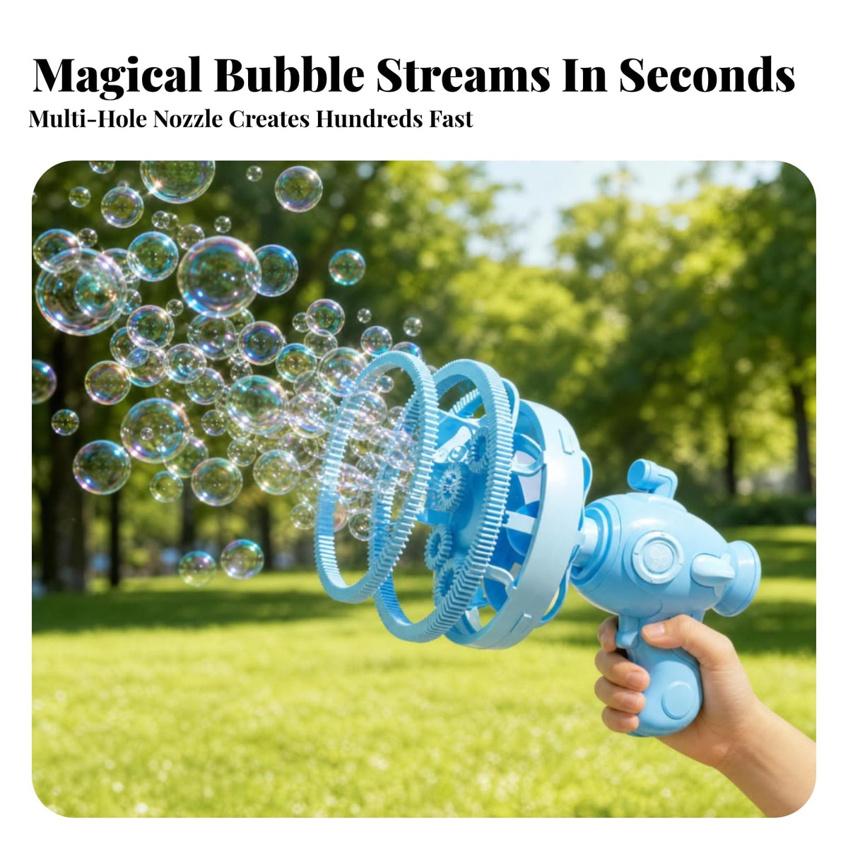 Simhoa Bubble Blowing Machine sphereButton Electric Bubble Maker Automatic Toy for Parent-Child Activities