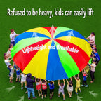 1-12M Kindergarten Rainbow Parachute Toy, Kids Balance Coordination Teamwork Game Gymnastics Parachute, Lightweight and Easy to Operate (Size : 12m/39.37ft)