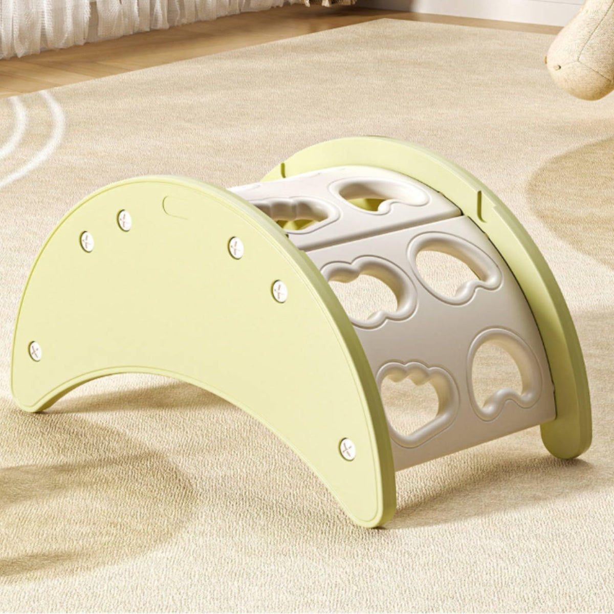 Smooth ClimbingArch | Compact Freestanding Design, Moon-Shaped, Toy, for Playroom, Nursery, White