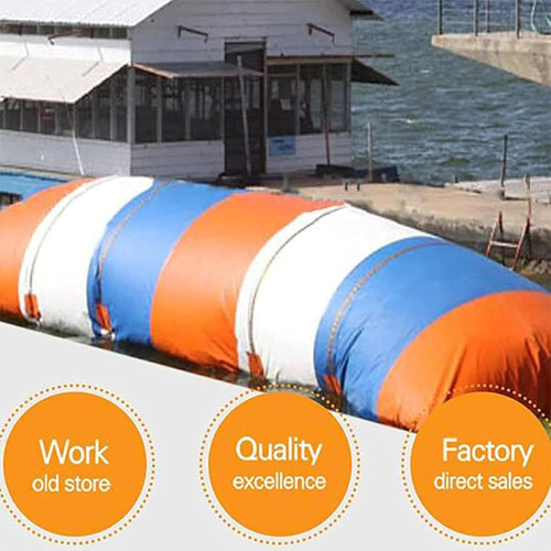 ,8.2 * 16.4ft/2.5 * 5m,Inflatable Water Launch Catapult with Air Pump, Floating Lake Jumping Pillow Pad, Inflatable Air Blob Game Cushion for Water Park, Outdoor Summer Water Sport Toy