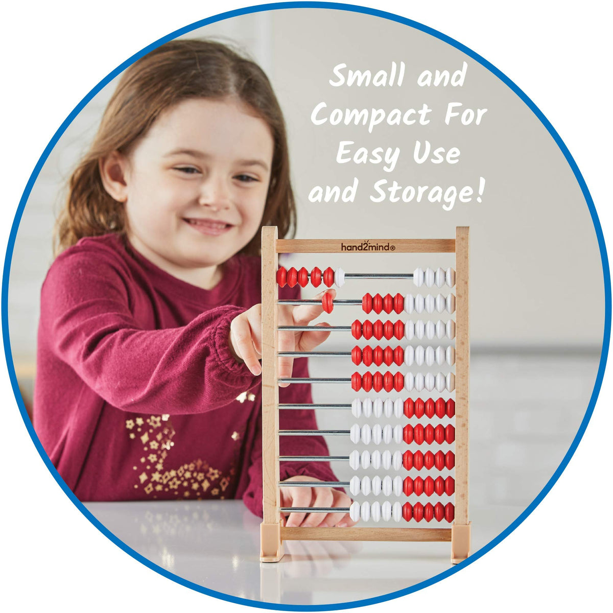 hand2mind Mini 100-Bead Wooden Rekenrek, Set of 25
