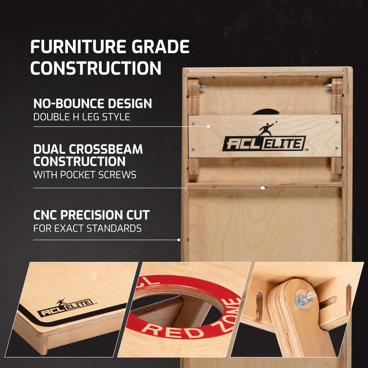 Victory Tailgate ACL® Elite 2x4 Cornhole Board - Proprietary 4-Step ACL Top-Coat Finish